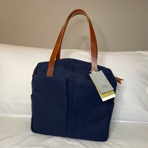 Joshu Vela Utility Tote in Canvas New in Navy